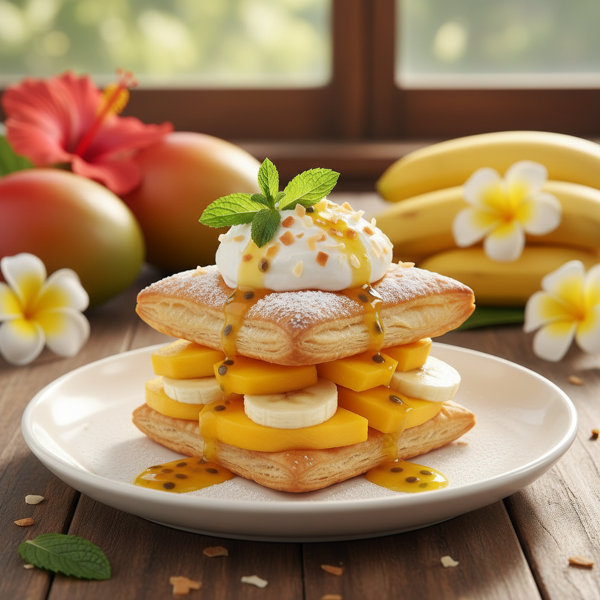 Tropical Mango-Banana Puff Delight recipe