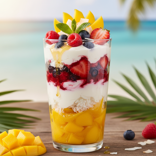 Tropical Mango Berry Parfait recipe