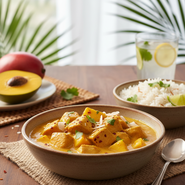 Tropical Mango Chicken Curry recipe