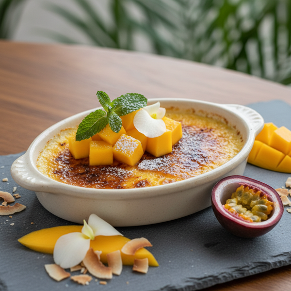 Tropical Mango Crème Brûlée recipe