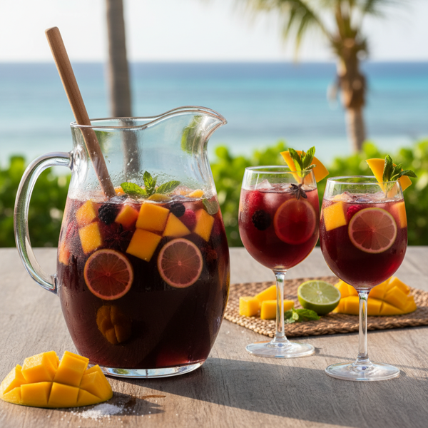 Tropical Mango Merlot Sangria recipe
