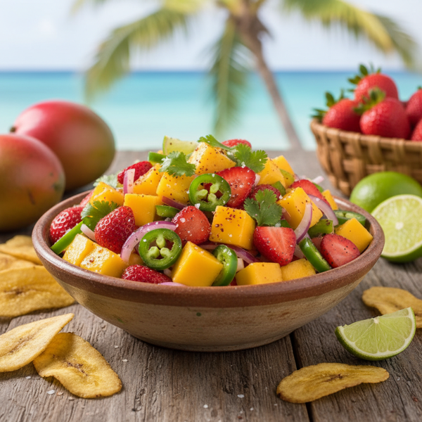 Tropical Mango Strawberry Salsa recipe