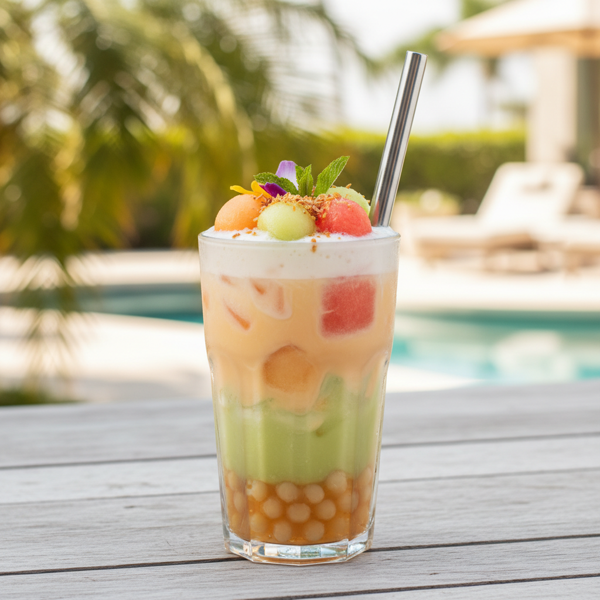 Tropical Melon Bliss Bubble Tea recipe