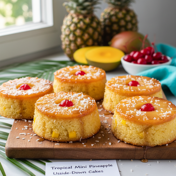 Tropical Mini Pineapple Upside-Down Cakes recipe