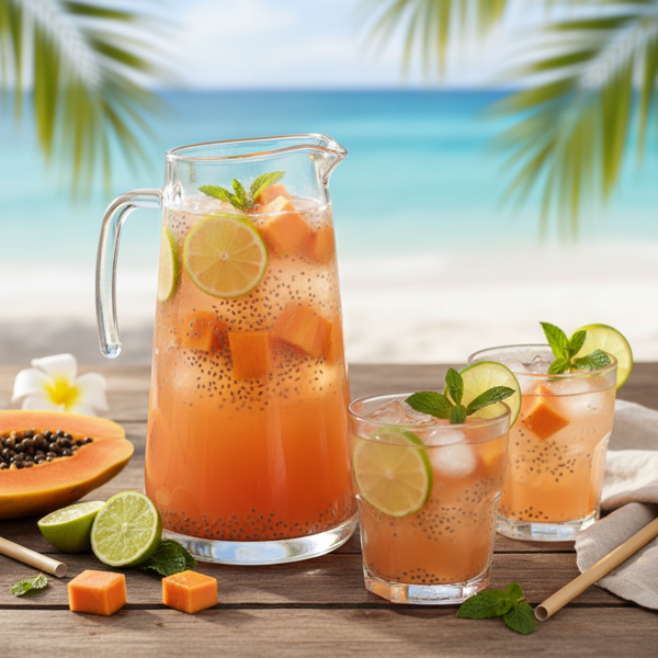 Tropical Papaya Agua Fresca recipe