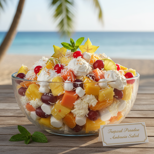 Tropical Paradise Ambrosia Salad recipe