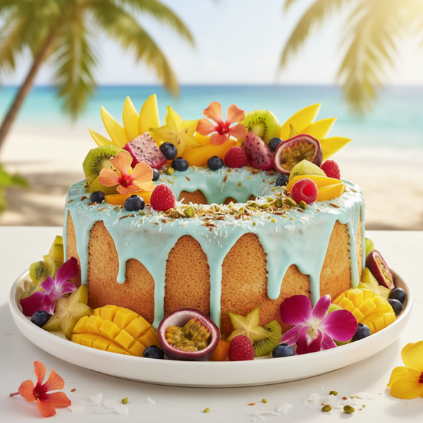 Tropical Paradise Angel Food Cake recipe
