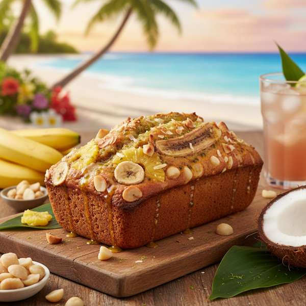 Tropical Paradise Banana Nut Bread recipe