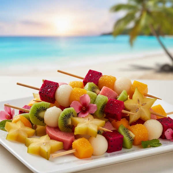 Tropical Paradise Fruit Skewers recipe