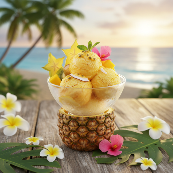 Tropical Paradise Pineapple Sorbet recipe