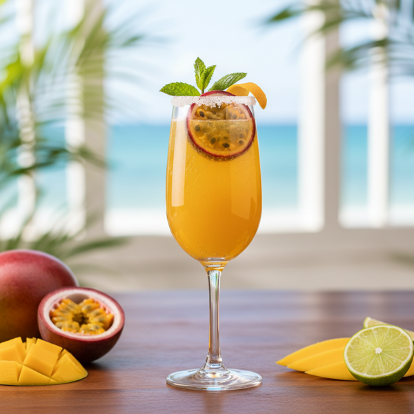 Tropical Passion Fruit Mimosa recipe