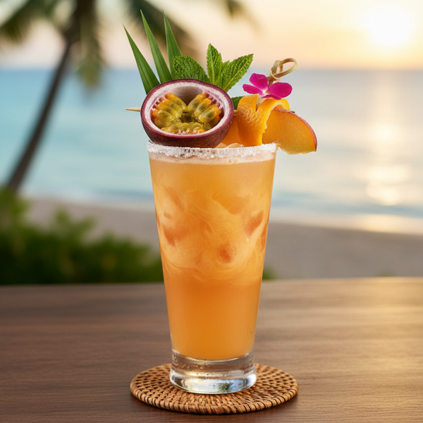 Tropical Peach Bliss Cocktail recipe