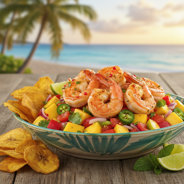Tropical Peach & Mango Salsa Delight recipe