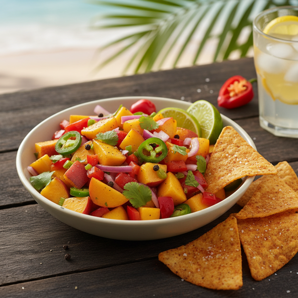 Tropical Peach & Pepper Salsa recipe