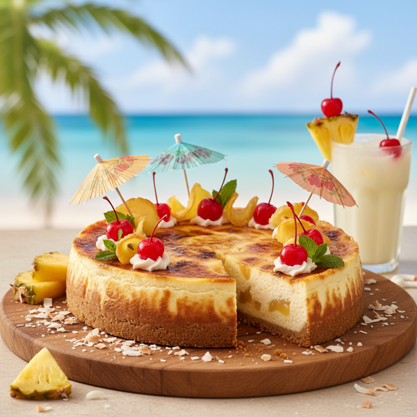 Tropical Pina Colada Cheesecake Delight recipe