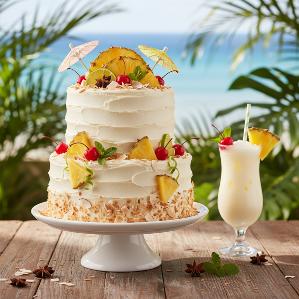 Tropical Pina Colada Delight Cake recipe