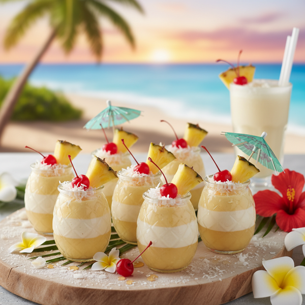 Tropical Pina Colada Jell-O Shots recipe