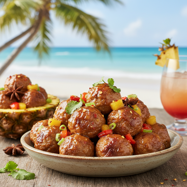 Tropical Pineapple-Glazed Meatballs recipe