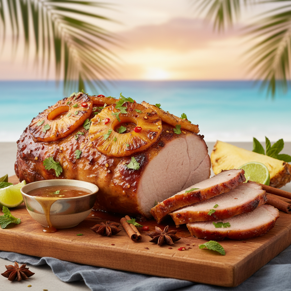 Tropical Pineapple-Glazed Pork Loin recipe