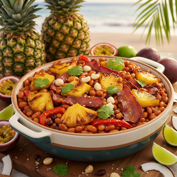 Tropical Pineapple Baked Beans Delight recipe