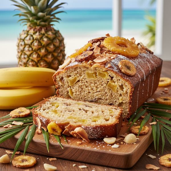 Tropical Pineapple Banana Bread recipe