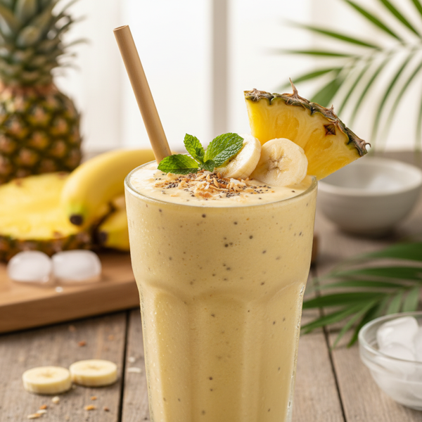 Tropical Pineapple Banana Smoothie recipe