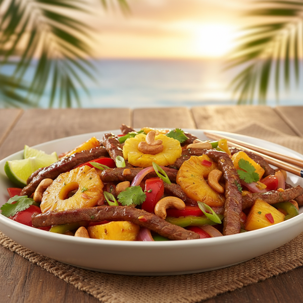 Tropical Pineapple Beef Stir-Fry recipe