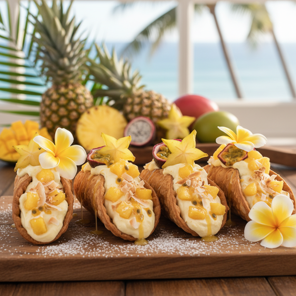 Tropical Pineapple Cannoli Cones Delight recipe