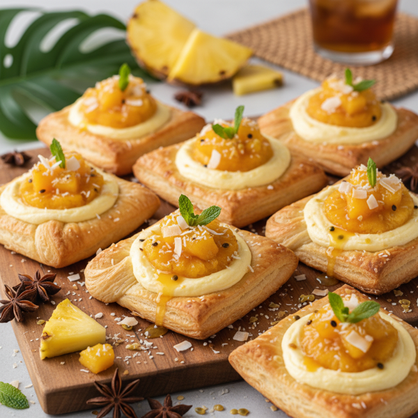 Tropical Pineapple Cheesecake Danishes recipe