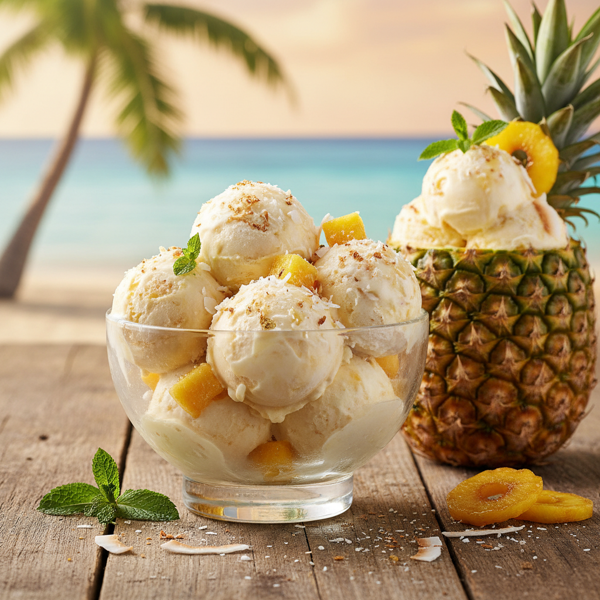 Tropical Pineapple Coconut Bliss Sorbet recipe