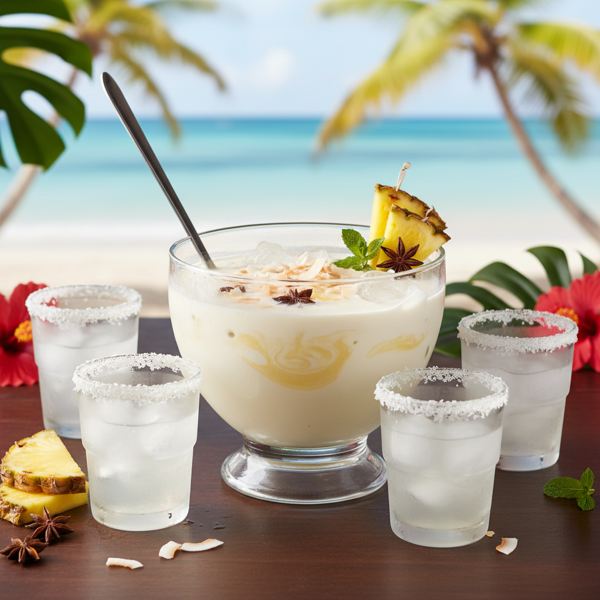 Tropical Pineapple Coconut Cream Punch recipe
