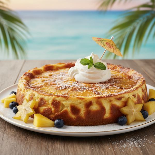 Tropical Pineapple Cream Cheesecake recipe