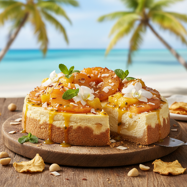 Tropical Pineapple Delight Cheesecake recipe