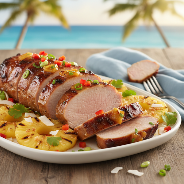 Tropical Pineapple Glazed Pork Tenderloin recipe