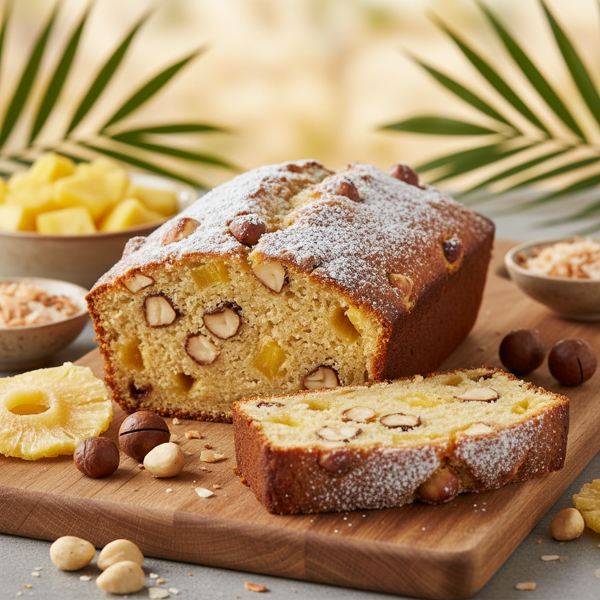 Tropical Pineapple Macadamia Nut Loaf recipe