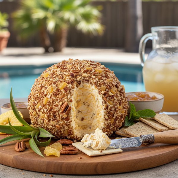 Tropical Pineapple Pecan Cheese Ball recipe