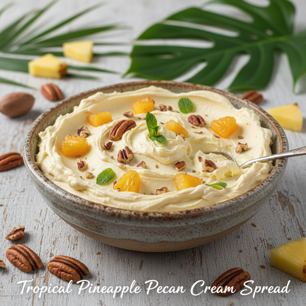Tropical Pineapple Pecan Cream Spread recipe