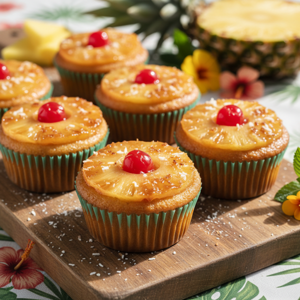 Tropical Pineapple Upside-Down Delight Cupcakes recipe