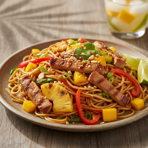 Tropical Pork Chow Mein recipe