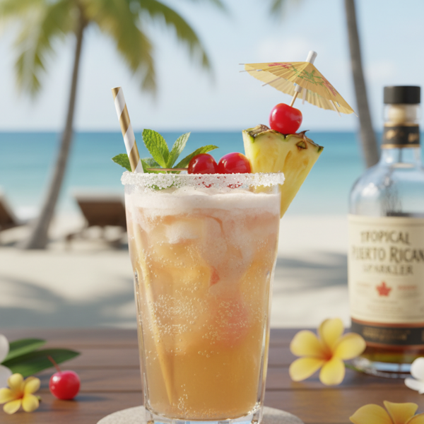 Tropical Puerto Rican Rum Sparkler recipe