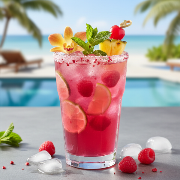 Tropical Raspberry Vodka Refresher recipe