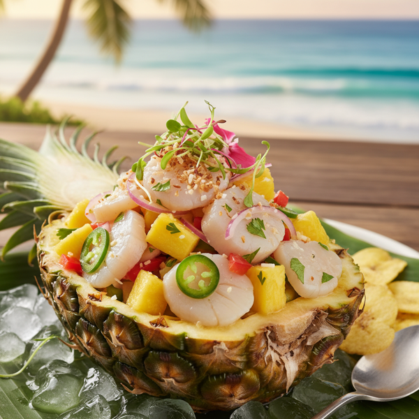 Tropical Scallop Pineapple Ceviche recipe