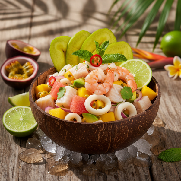 Tropical Seafood Ceviche Delight recipe
