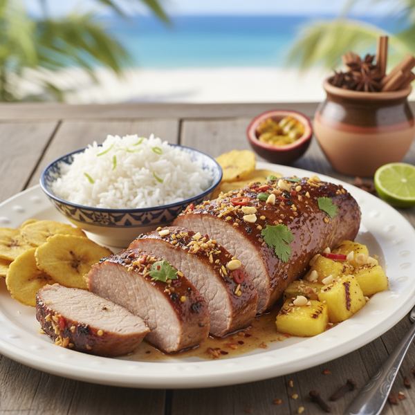 Tropical Spice Glazed Pork Tenderloin recipe