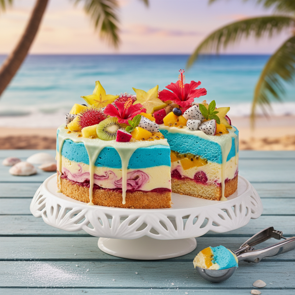 Tropical Splash Ice Cream Cake recipe