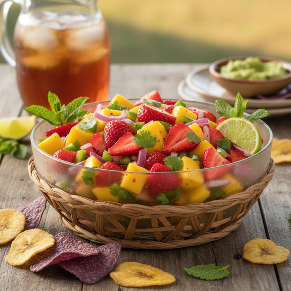 Tropical Strawberry-Mango Salsa Medley recipe