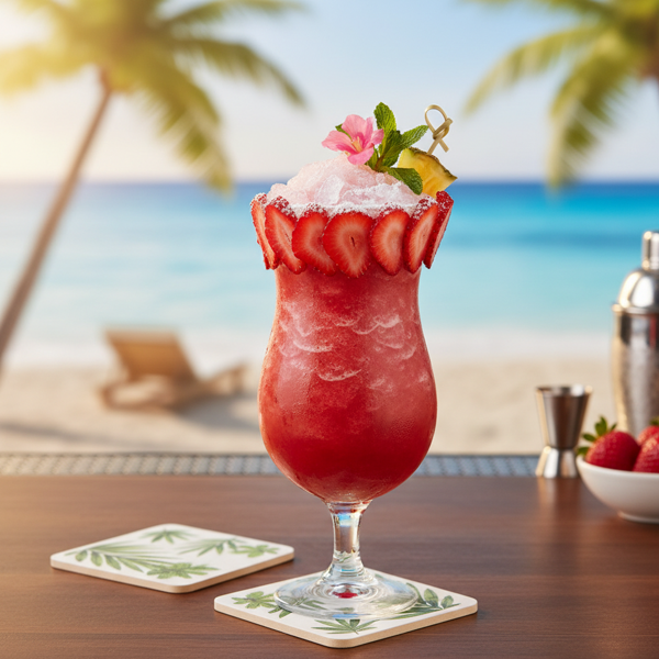 Tropical Strawberry Bliss Daiquiri recipe