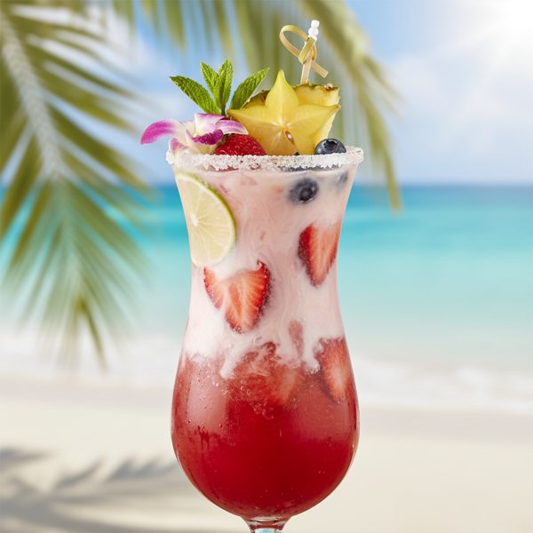 Tropical Strawberry Paradise Mocktail recipe