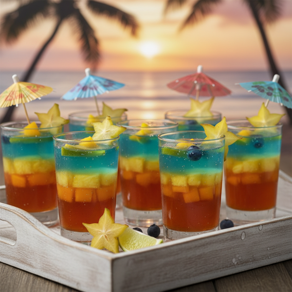 Tropical Sunset Jello Shots recipe