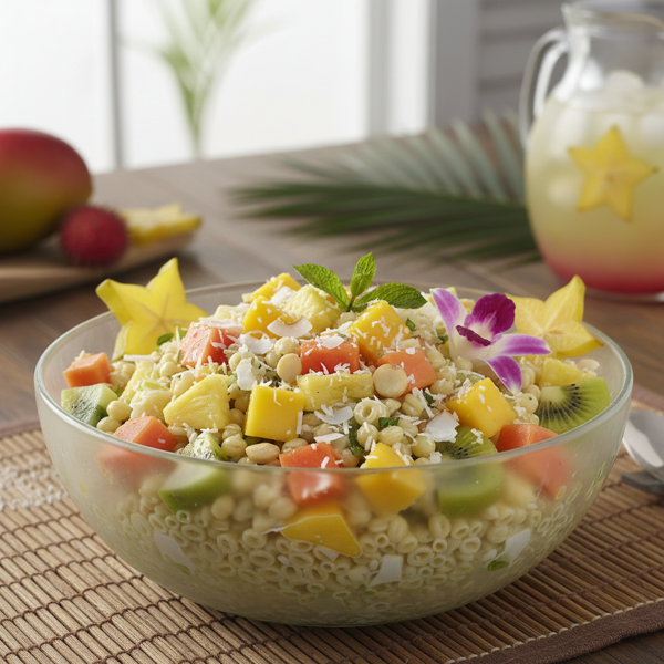 Tropical Sweet Frog-Eye Pasta Salad recipe
